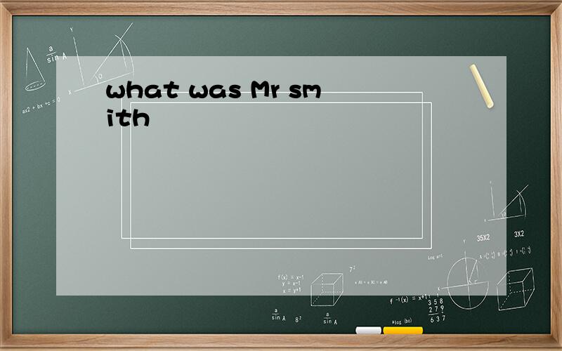 what was Mr smith