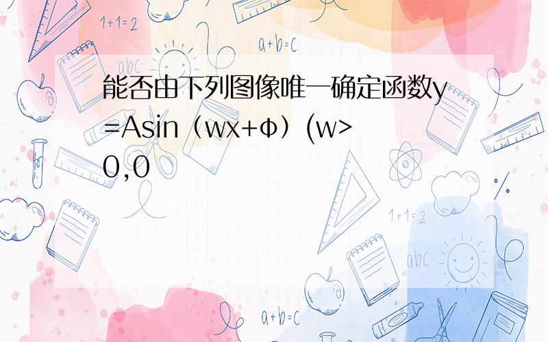 能否由下列图像唯一确定函数y=Asin（wx+φ）(w>0,0