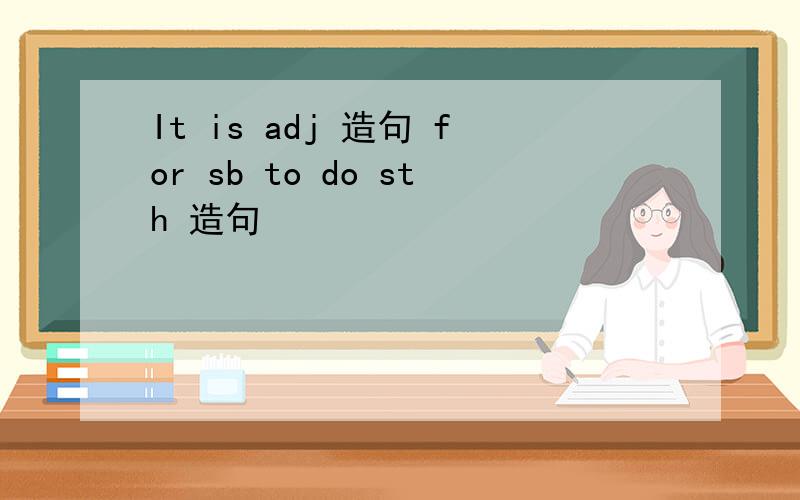 It is adj 造句 for sb to do sth 造句
