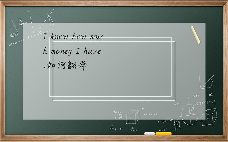 I know how much money I have.如何翻译