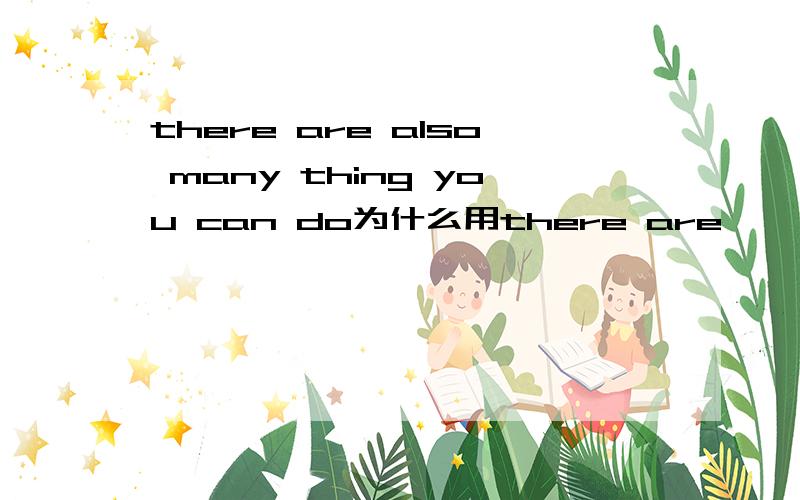 there are also many thing you can do为什么用there are